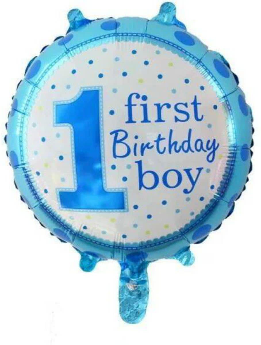 Folieballon First birthday boy 45 cm